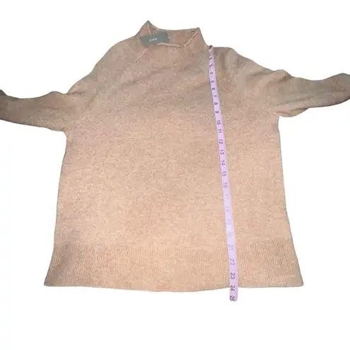 J. Crew Rollneck Sweater Supersoft Yarn Wool Alpaca Blend Small‎ New Brown Hole