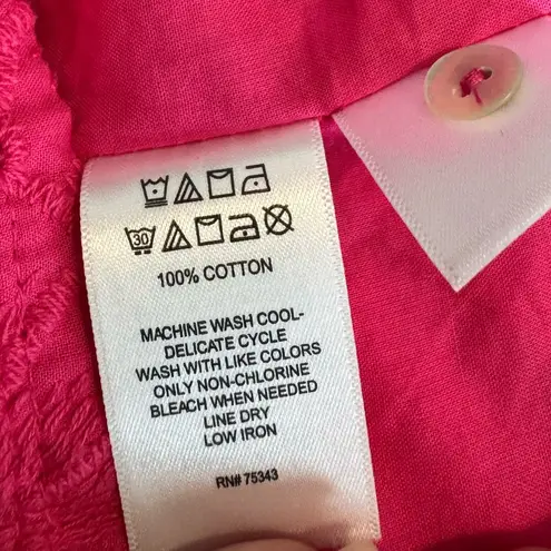 Sigrid Olsen Crochet Eyelet Shift Dress, Pink
Size S