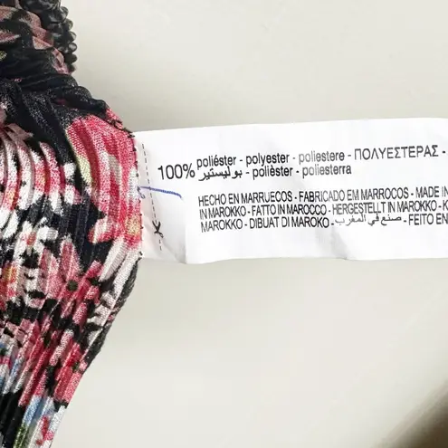 ZARA  Floral Pleated Ruffle Dress Medium