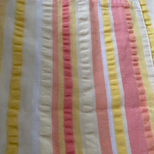 basic editions women L cotton blend snap closure stripe textured robe