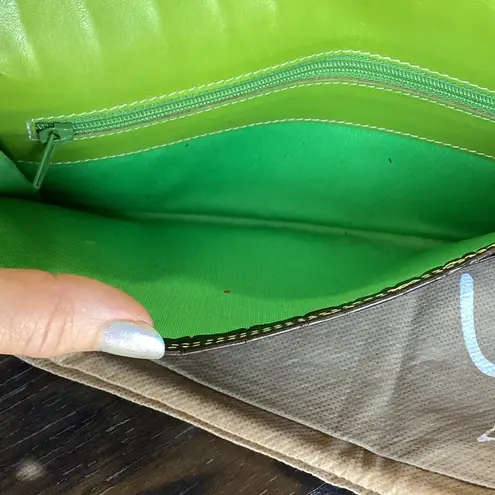 Harold's Brown Crocodile Embossed Leather Clutch