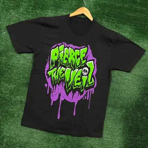 Pierce the Veil Candy Skull Graffiti Rock Band Tee L