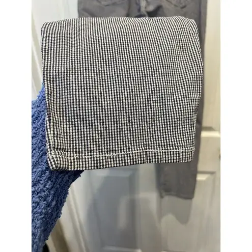 Cherokee  Vintage 90s Gingham Tapered High Waist Pants Stretch Navy‎ Blue Sz 6P