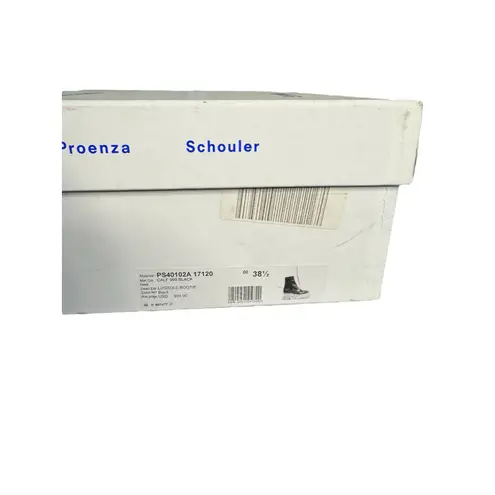 Proenza Schouler NIB Leather Lug Sole Platform Ankle Boots in Black Size 38.5