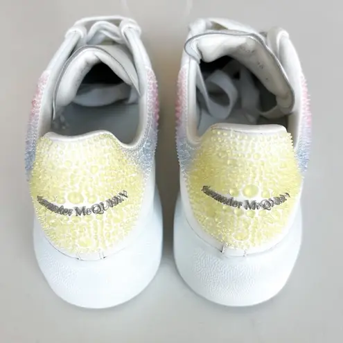 Alexander McQueen Oversized Embellished Leather Sneakers