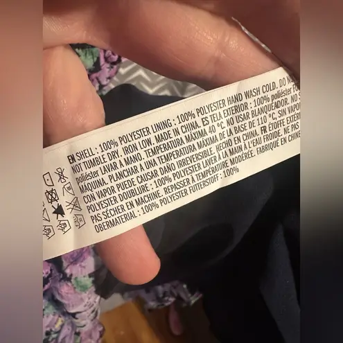 FREE THE ROSES | Floral Ruffle Detail Long Dress, Size S Purple