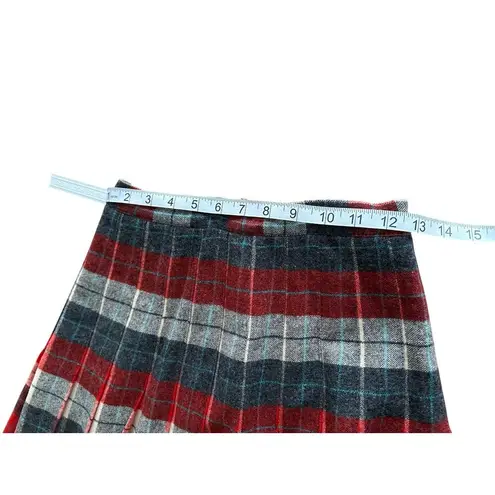 Vintage Red & Grey Plaid Wool Blend A