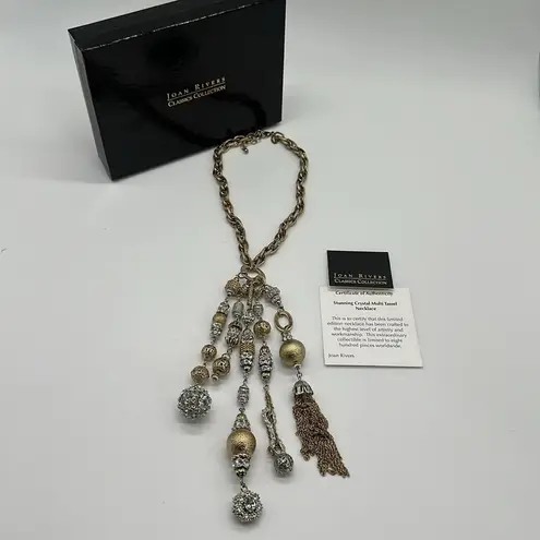 Joan Rivers Private Collection Stunning Crystal Multi Tassel Necklace