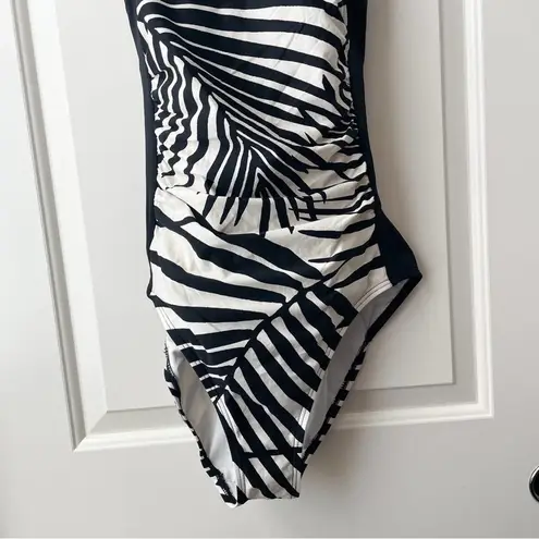 Calvin Klein  Swimsuit Black White Palm 14 Annette thumbnail 3