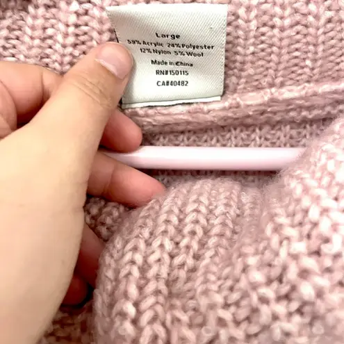 Varley Peverel Button Placket Knit Sweater Woodrose Pink Size L