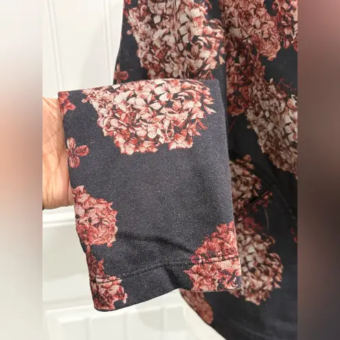 Marrakech (Anthropologie) Floral Walsh Jacket in Black and Red Size S