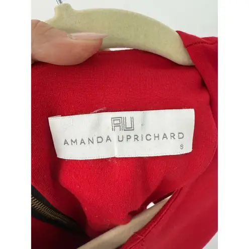 Amanda Uprichard Mini Dress Women S Bright Red Cut Out Zipper Sexy Going Out
