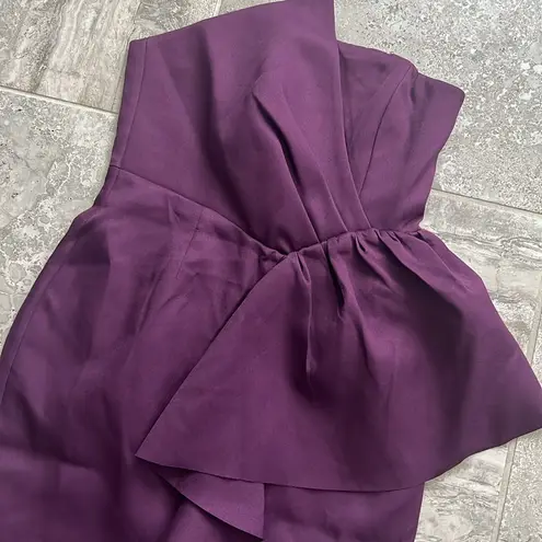 Elliatt NEW Reception Cascade Ruffle Strapless Dress in Purple, Size L $170