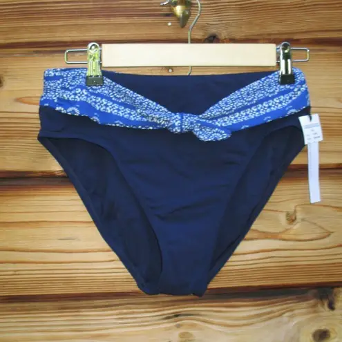 Robin Piccone NWT  Blue Bandana High Waist Bikini Bottoms M - Image 2