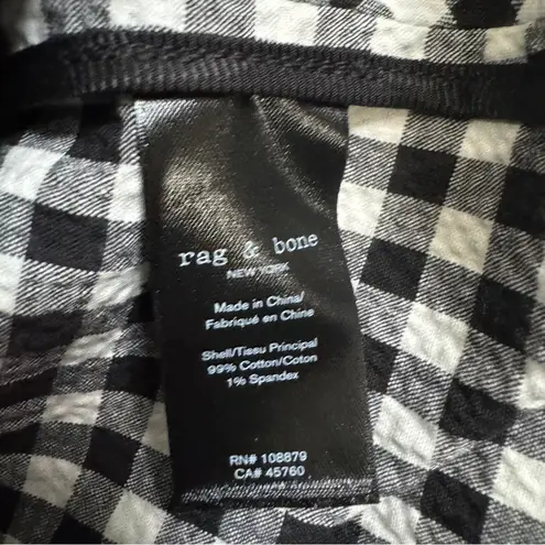 Rag and Bone Cotton Ames gingham Black and White Blazer NEW