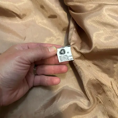 Vintage Prestige of Boston Brown Herringbone Wool blend Tweed Blazer Size 12