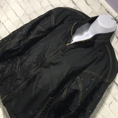 Vintage TAIL 90”s Windbreaker Black/Gold Gold Size L