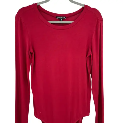 Universal Standard Foundation Long Sleeve Crewneck Bodysuit Red Size XS 10 12