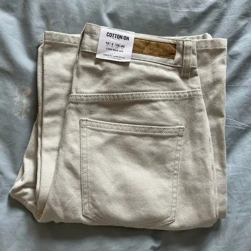 Cotton On NWT:  Cream wide leg jeans