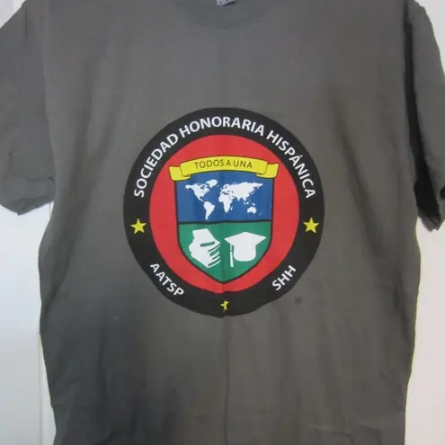 Gibson SHH Red T-Shirt With Full Color Logo Gray Short Sleeve T-Shirt Size M