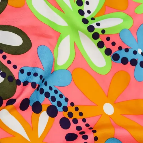 One Piece Vintage 90s Ocean Groovy Floral Swimsuit