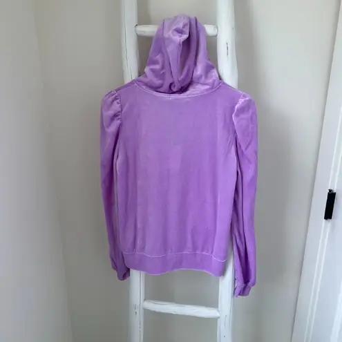 Generation Love Primrose Hoodie Lilac Crushed Velvet Size Small