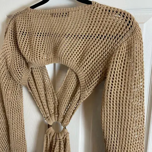 Women's Summer Swim Cover Up dress size Large Tan