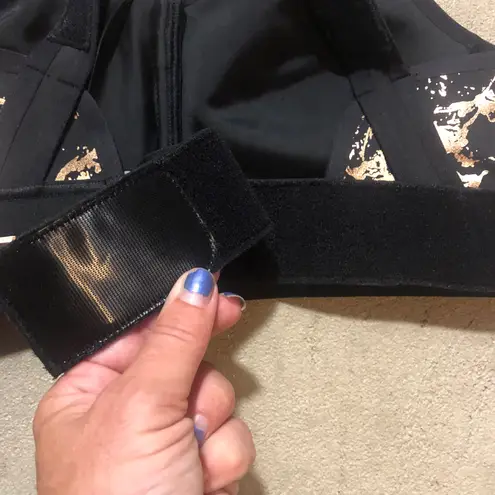 SheFit Flex Sports Bra Black Rose Gold