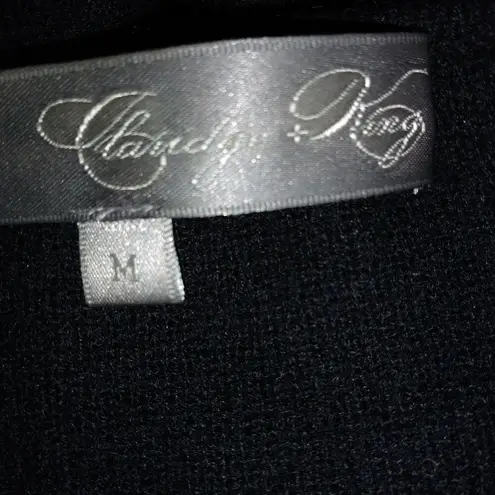 Claridge + King M 10/12 Cashmere Silk Long Sleeved Sweater Zip Sleeves Top Silver Size M