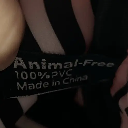 Marc Tetro Red White Black Westie Terrier Dog Striped Lined Clutch Makeup Pouch