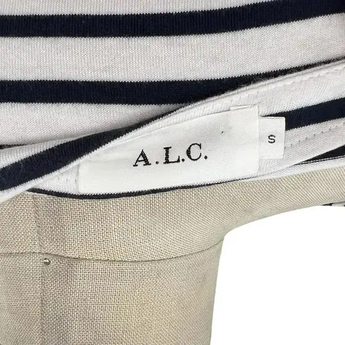ALC Frank ALC A.L.C. Chapman Shift Dress Lace-Up Shoulder Navy White Striped Size Small - Image 12