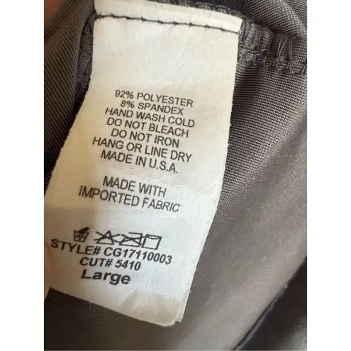 Cedar & Gold Velvet Grey Chrome Tiered Long Maxi Dress sz L Cottage Prairie Boho Gray Size L