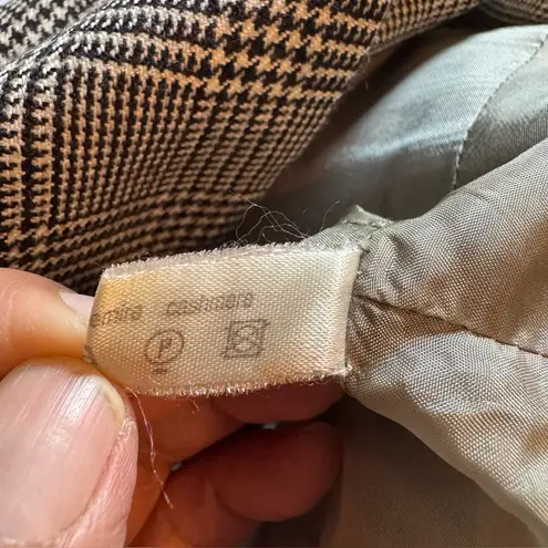 Akris Gray Plaid Women's Jacket (12) 100% Cashmere