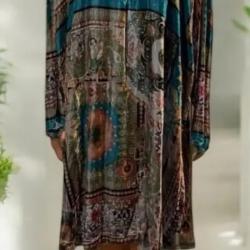 Johnny Was  Sun Yen Jewel velvet shift dress NWT (oversized) - Image 10