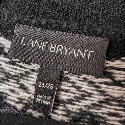 Lane Bryant  Black and White cowl neck sweater Size 26/28