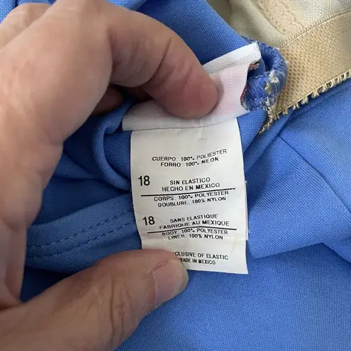 VINTAGE SWIMSUIT Women’s Sz 18 Cole Of California Vacation Beach Cruise Blue