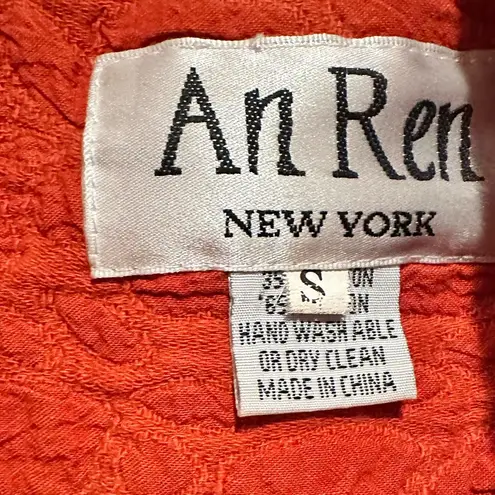 AN REN NY BOHO TEXTURED STRETCH BLAZER JACKET ORANGE Y2K
DRESS S