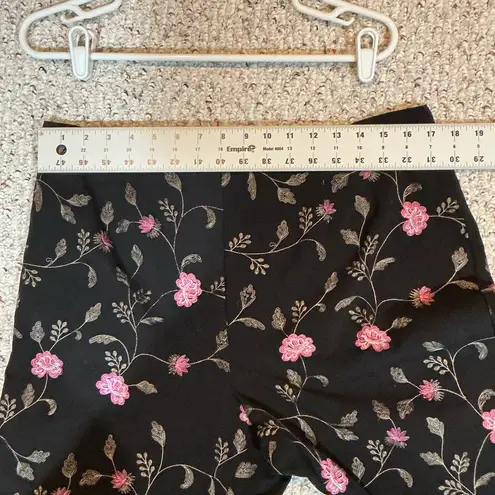 Woman’s Dress Barn Black Embroidered Dress Pants Size 14