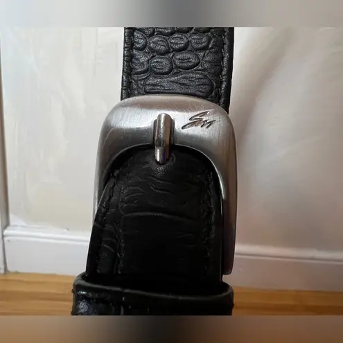 Stone Mountain 100% GENUINE LEATHER embossed Hobo Black ADJ Shoulder Handbag