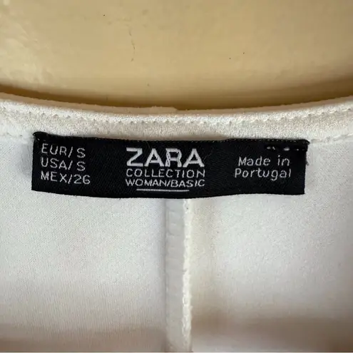 ZARA  Mini Dress Size Small Rubberized‎ Floral Print Shift Multicolor Spring Work