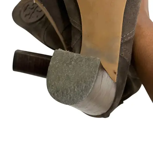 Tory Burch  Women's Brown Suede Leather Heeled Boots Size 8.5M - Image 9