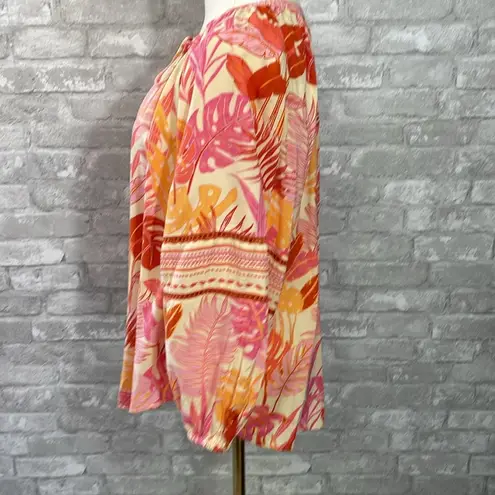 Haute Hippie Pink and Orange Tropical Bohemian Peasant Style Short Set