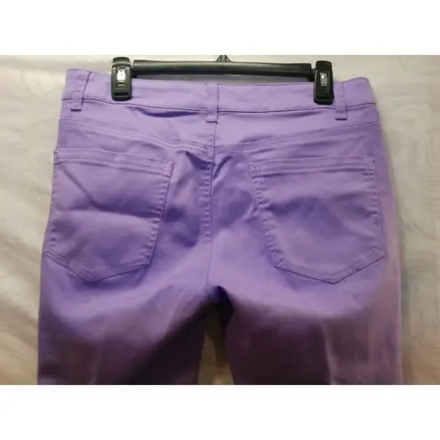 Liverpool Womens Abby Ankle Skinny Jeans Lavender Size 12P
