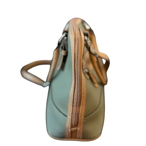 Giani Bernini Olive Green Dome Satchel Bag with Tan Accents Medium