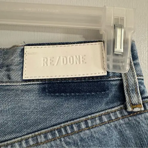 RE/DONE 70s Stove Pipe High Rise Jeans in Medium Vain Wash Size 24