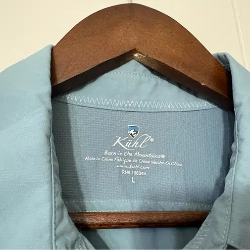 Kuhl Invoke Long Sleeve Shirt Women’s Size L Blue | Outdoor Hiking Travel Top