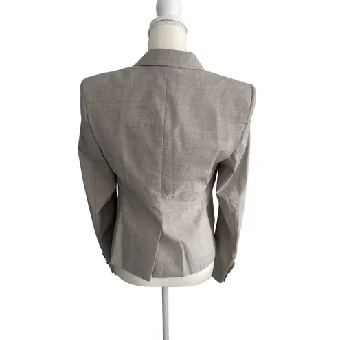 Hugo Boss Jarinary Wool Double Breasted Gray Blue Glenplaid Tailored Blazer Size