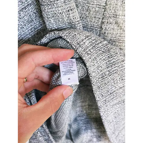 Addison Alexa Tweed Moto Vest Heathered Gray Medium Dark Academia Preppy Layer