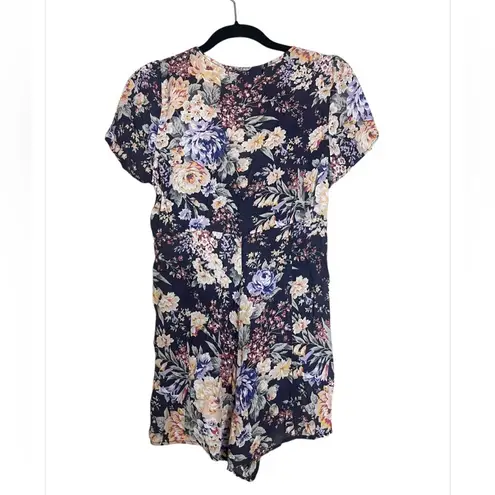 Auguste  FLORAL DAHLIA ROMPER SHORTS size 2