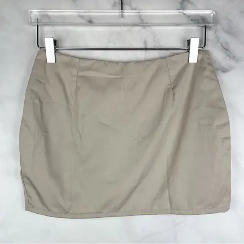 Motel Rocks NWT  Rhory Cargo Pocket Wrap Micro Mini Skirt Oat Khaki Utility Y2K